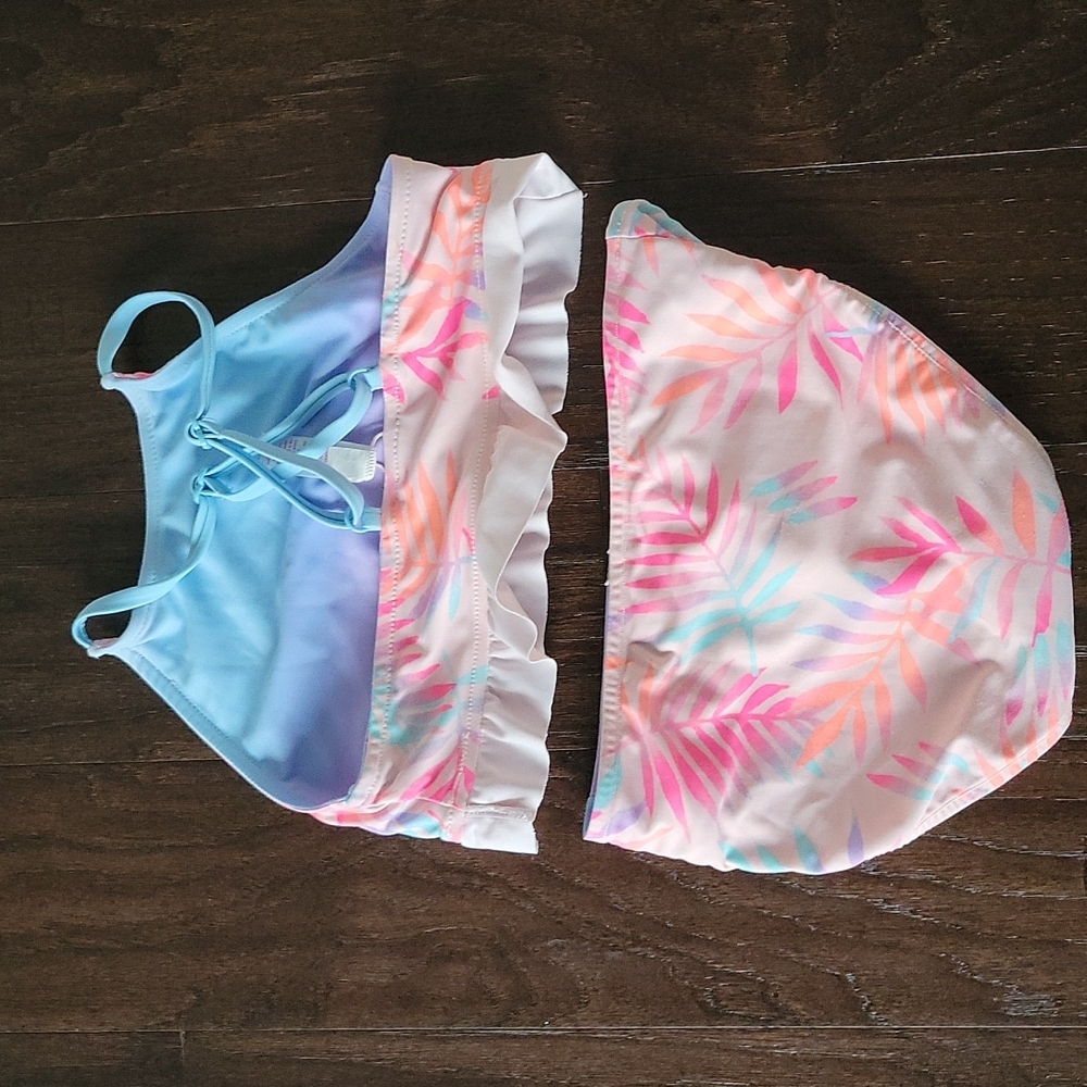 Girls swimwear/ 2 piece reversible bathing suit - Picture 2 of 5